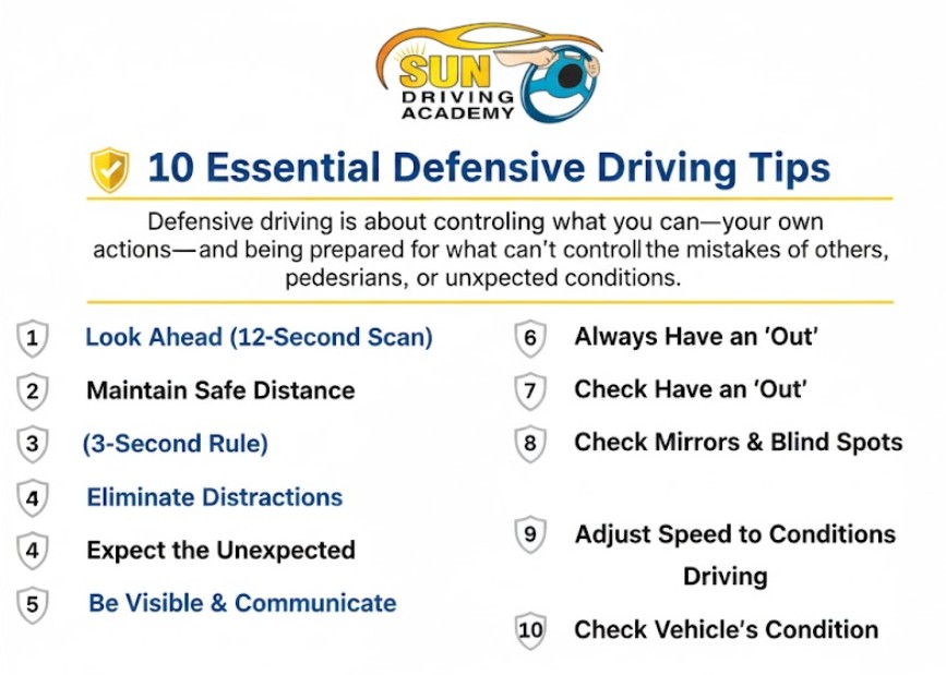 Read more about the article 10 Essential Defensive Driving Tips