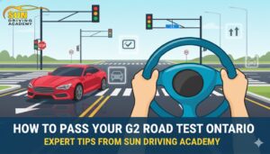 Read more about the article 🚦How to Pass Your G2 Road Test in Ontario: Expert Tips from Sun Driving Academy