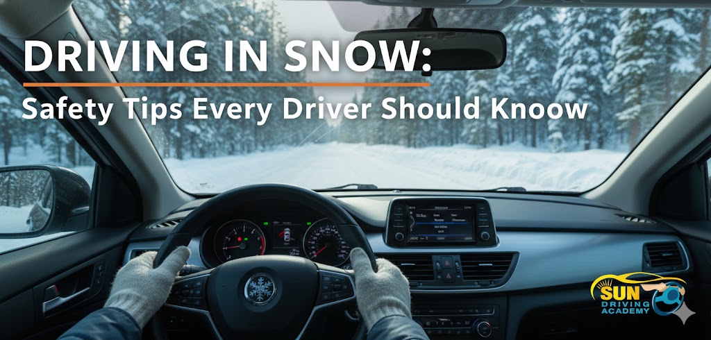 Read more about the article Snow Driving Tips How to Drive Safely This Winter | Sun Driving Academy